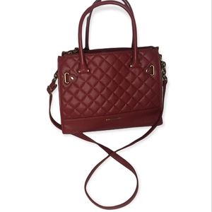 Red Medium Quilted Leather Crossbody Hand Bag